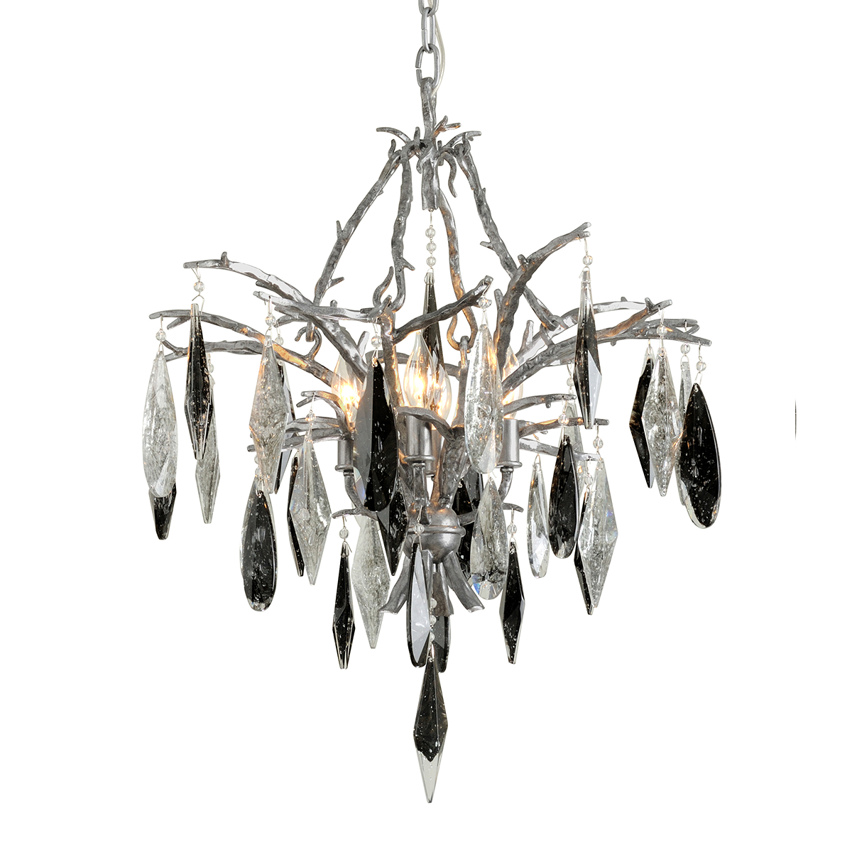 Nera Chandelier — a Corbett chandelier for dining rooms, entries, and living rooms at Laurie Yapp Home.