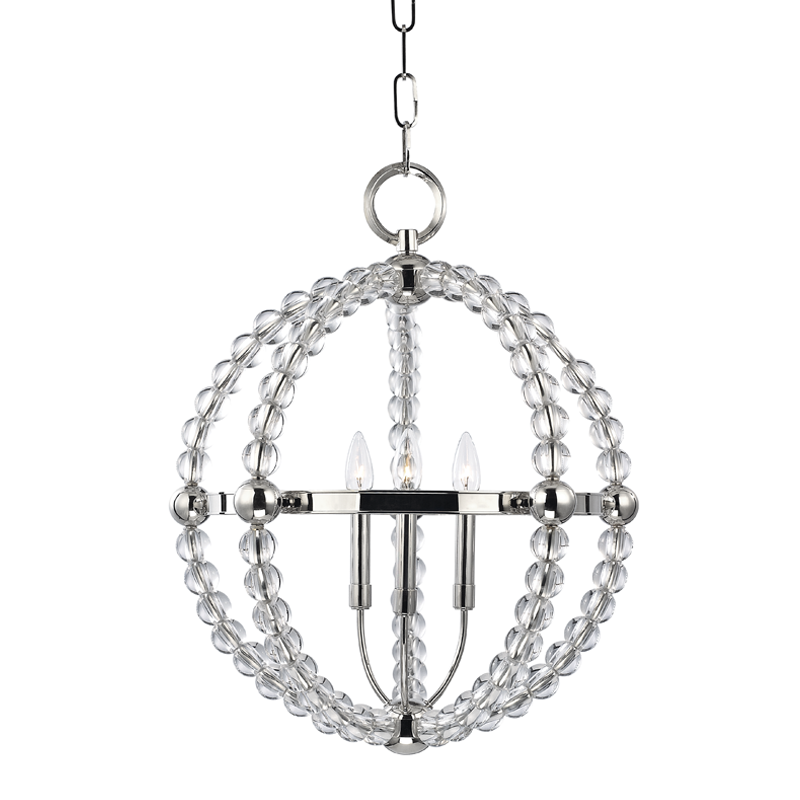 Danville Chandelier in polished nickel — a Hudson Valley chandelier for dining rooms, entries, and living rooms at Laurie Yapp Home.