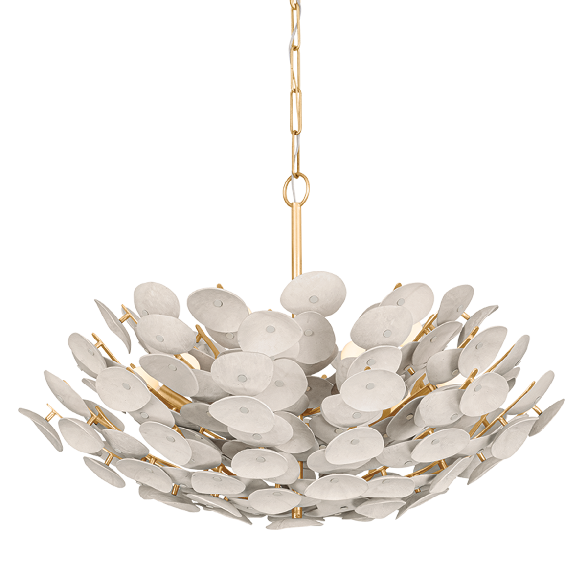 Aimi Chandelier 32" — a Corbett chandelier for dining rooms, entries, and living rooms at Laurie Yapp Home.