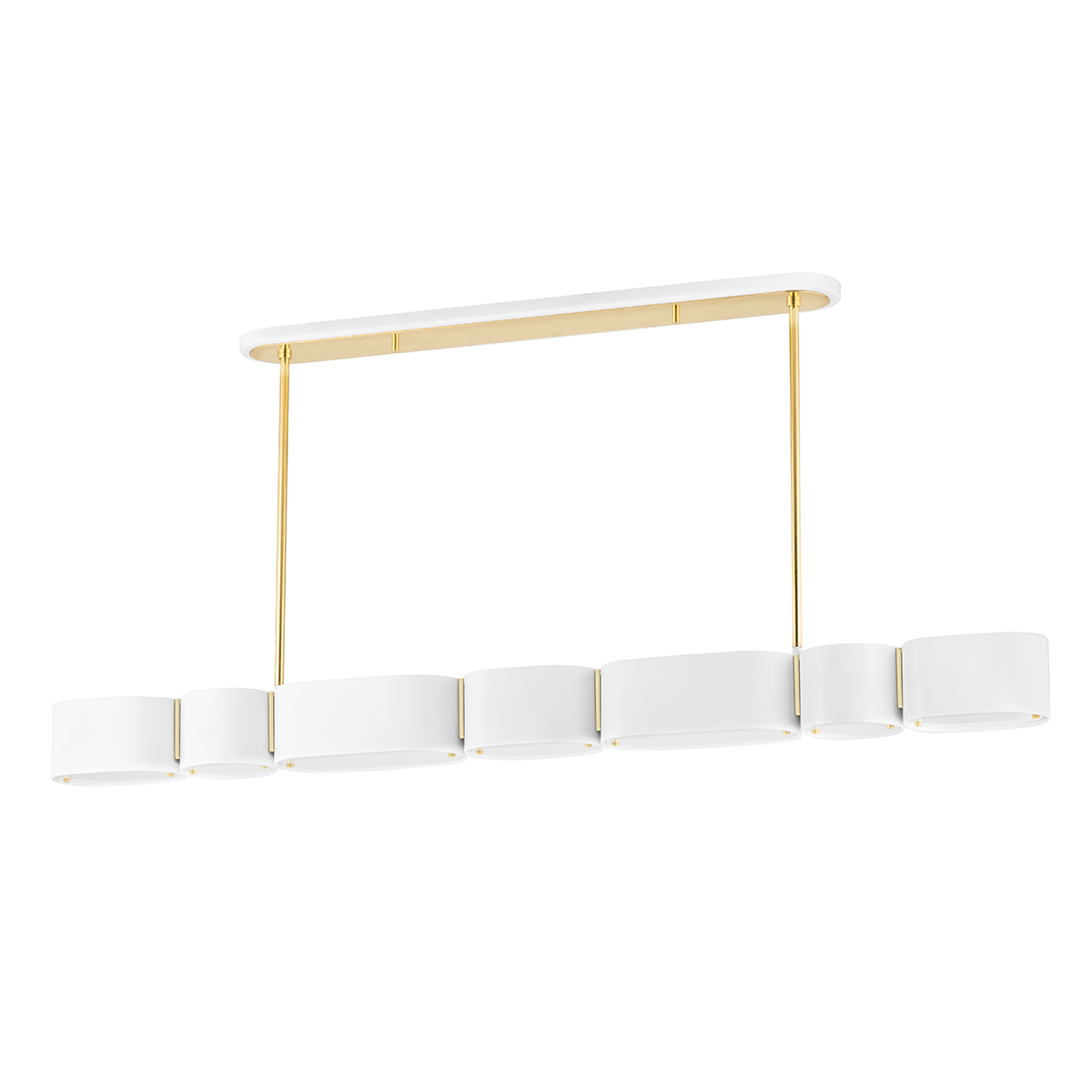 Opal Linear shown from a second angle to highlight the extended frame and shade array.