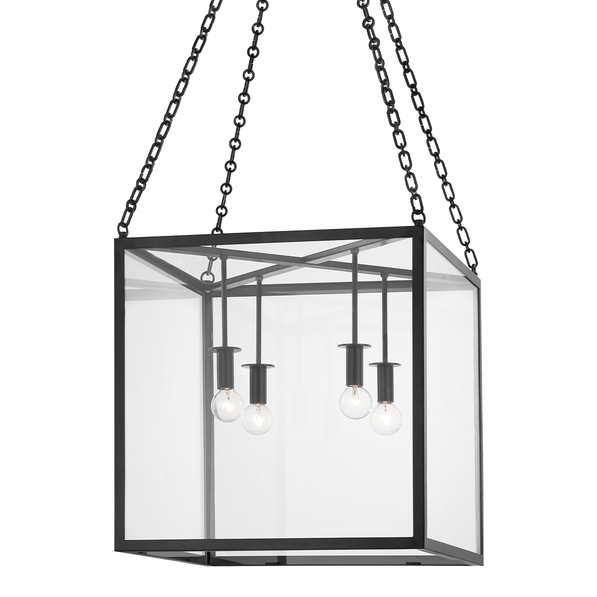 Catskill Lantern 18" shown from a second angle to highlight the frame and glass panel detail.