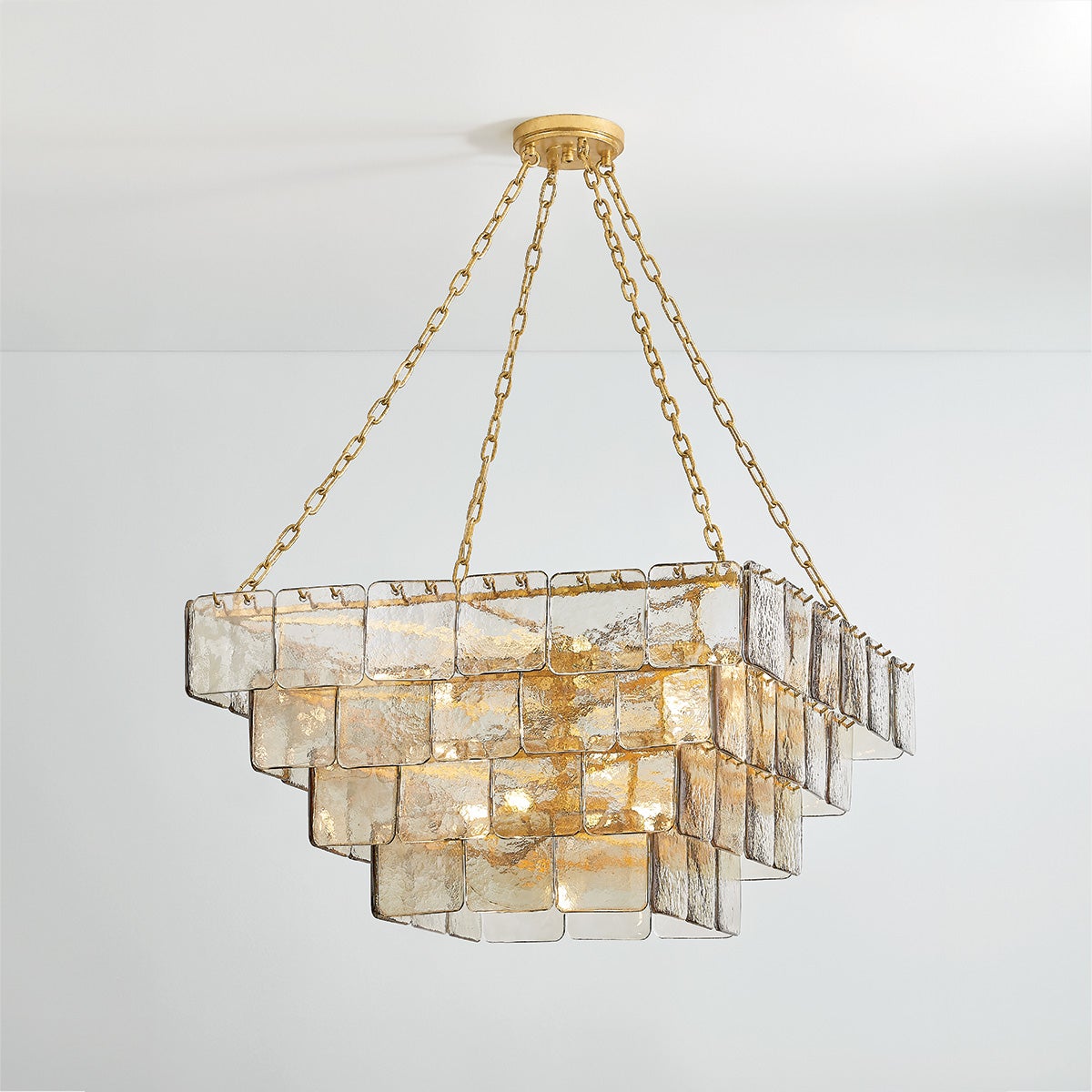 Regal Chandelier 36" shown from the front to reveal the frame, arms, and shade detail.