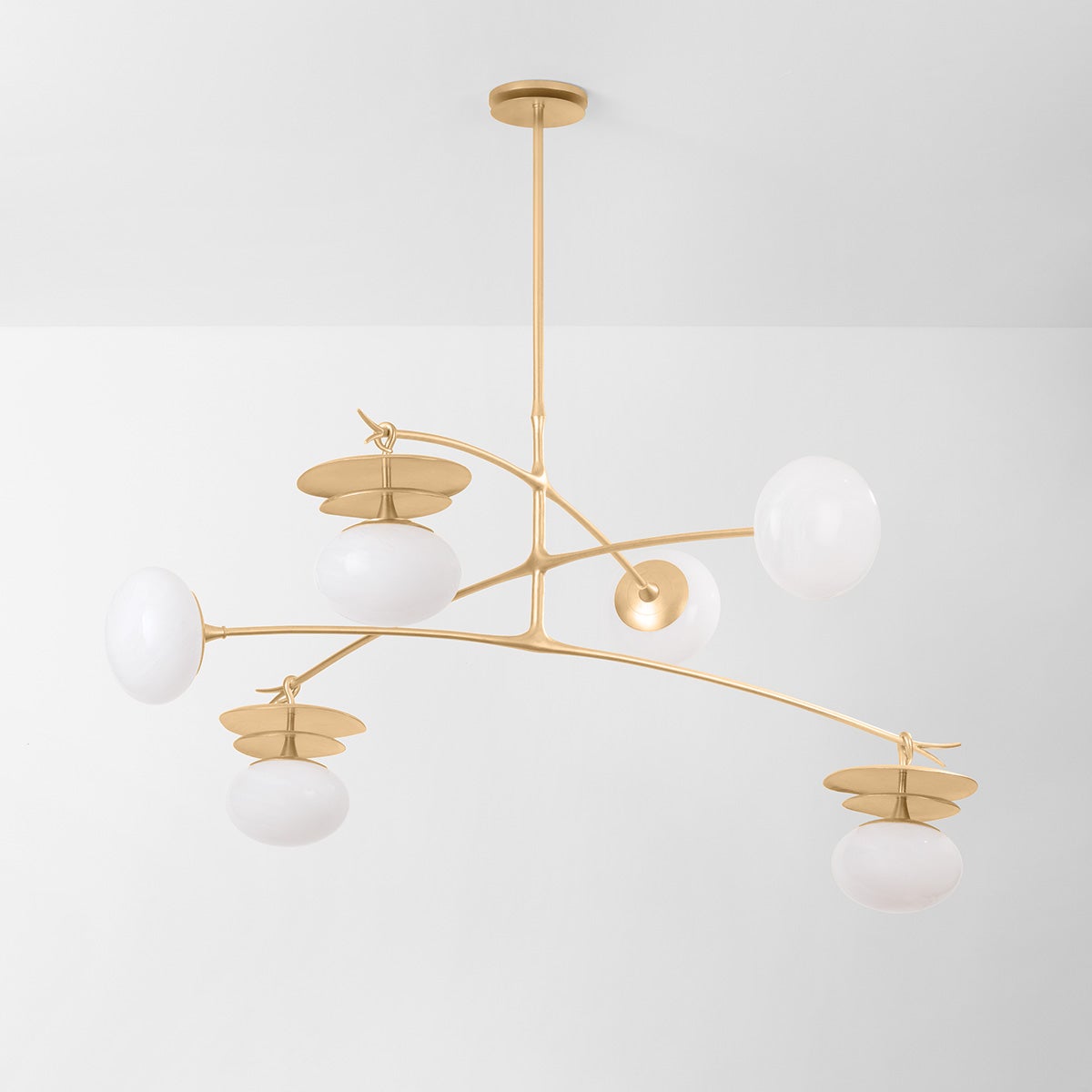 Ceylon Chandelier shown from a second angle to highlight the frame, arms, and shade detail.