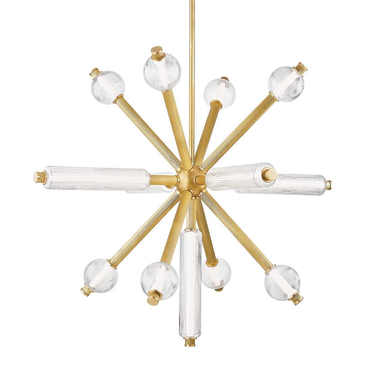 Atom Chandelier 50" — a Corbett chandelier for dining rooms, entries, and living rooms at Laurie Yapp Home.