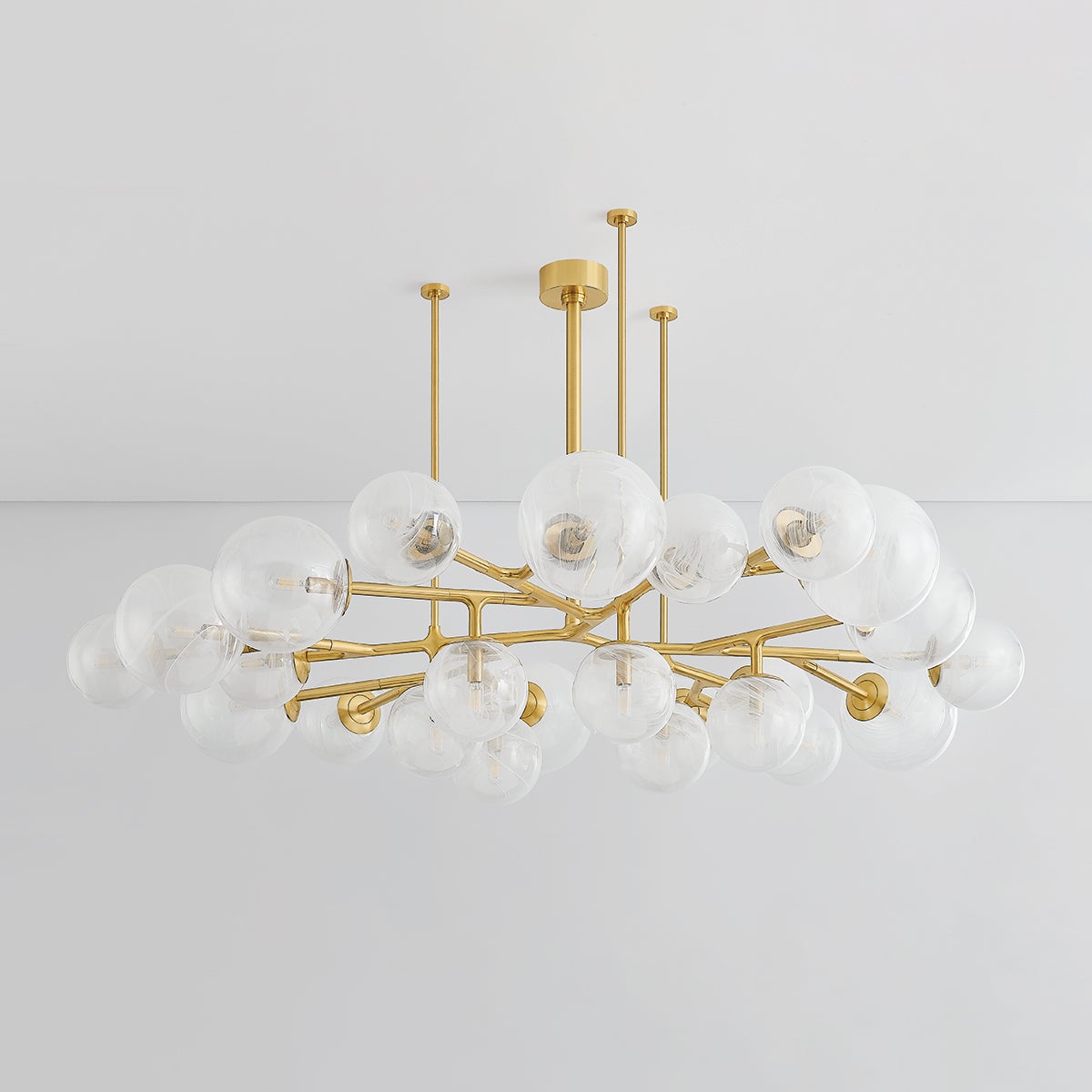Glasgow Chandelier 67.25" shown from a second angle to highlight the frame, arms, and shade detail.