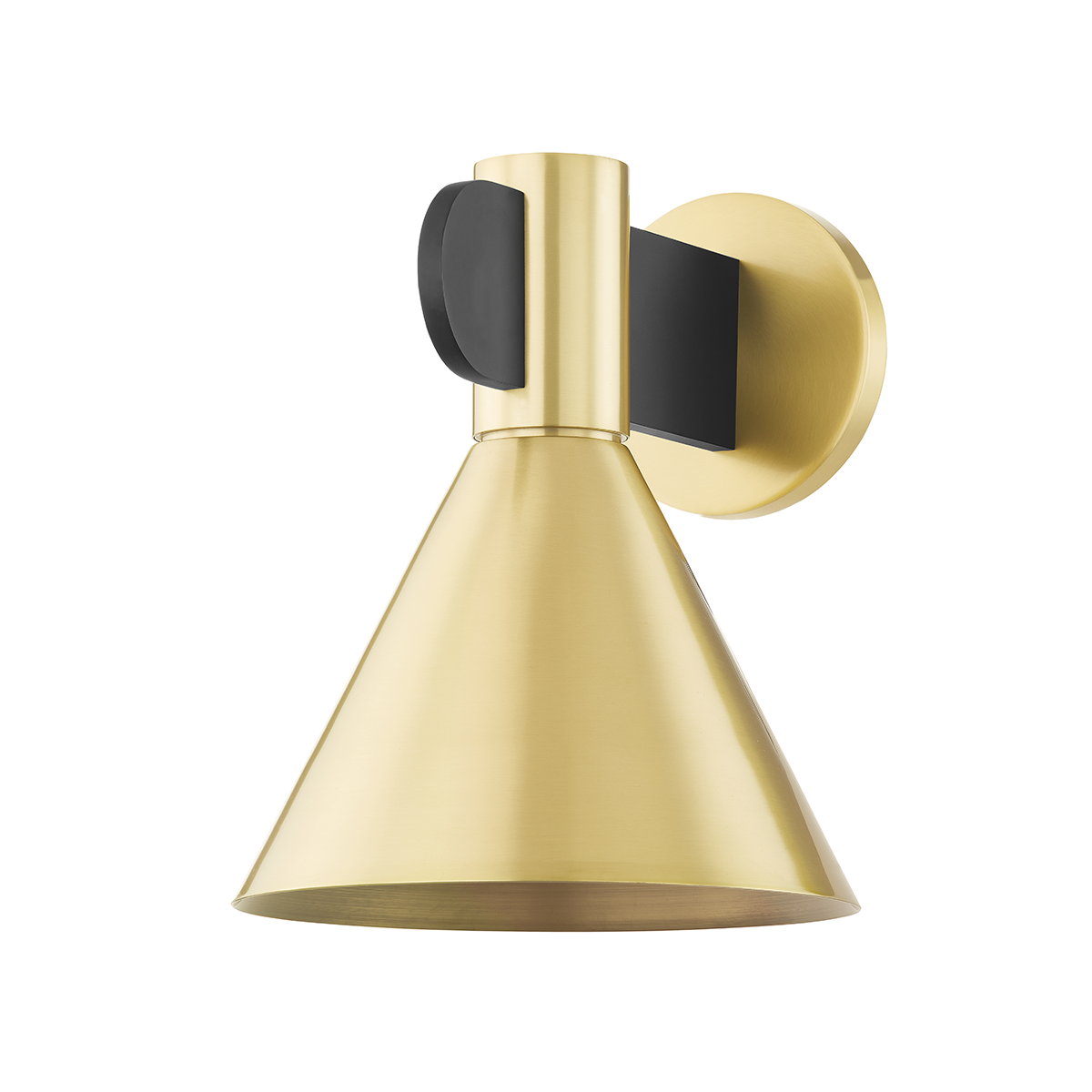 Cranston Wall Sconce 8.5" x 10.5" in aged brass — a Hudson Valley wall sconce for bathrooms, hallways, and living rooms at Laurie Yapp Home.