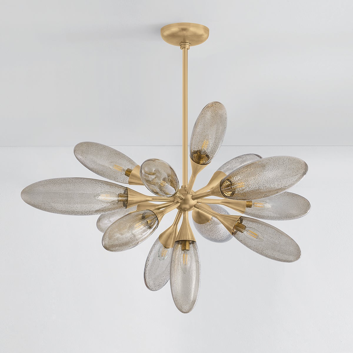 Cordoba Chandelier 39.5" shown from the front to reveal the frame, arms, and shade detail.