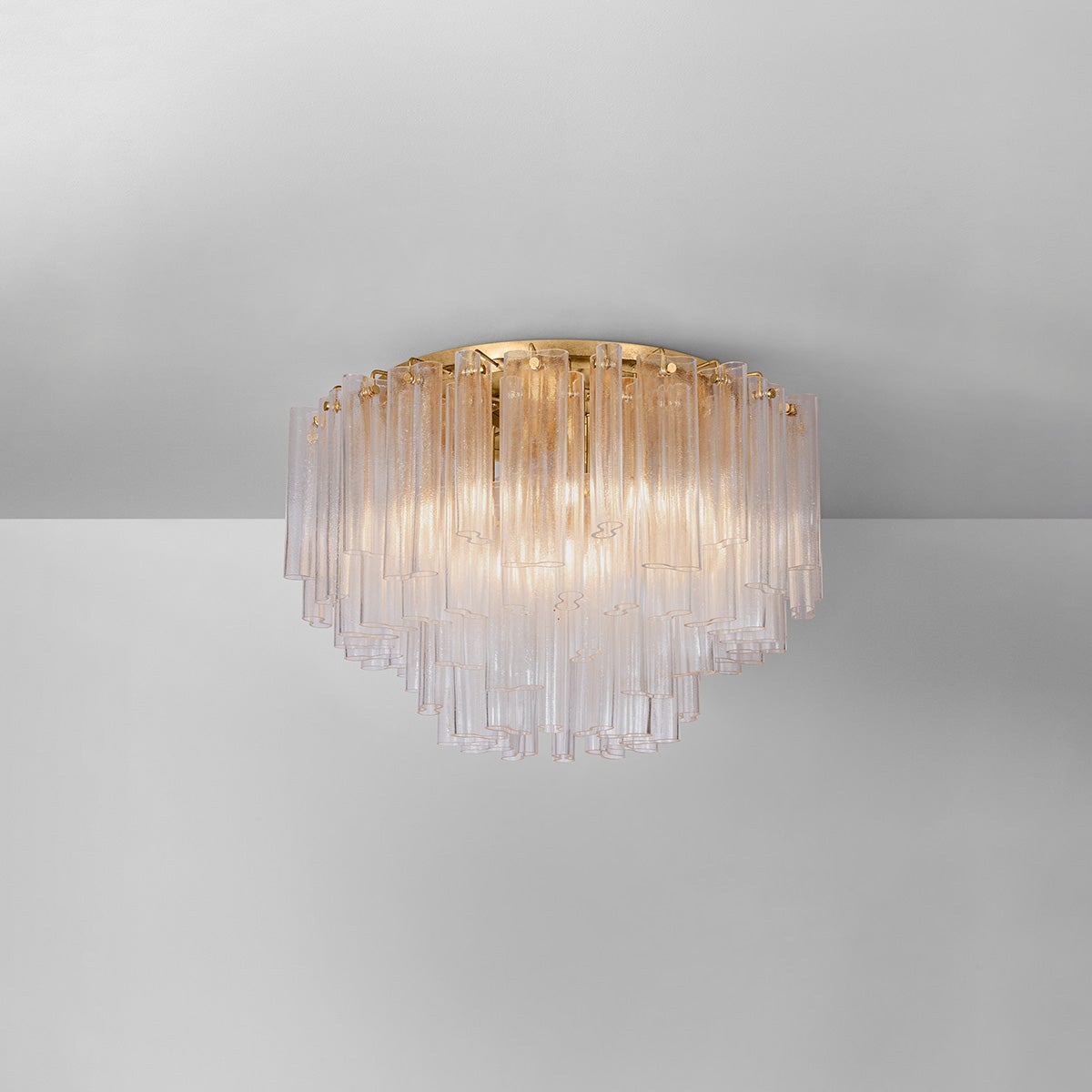 Varenna Semi Flush 34" shown from a second angle to highlight the shade profile and mounting canopy.