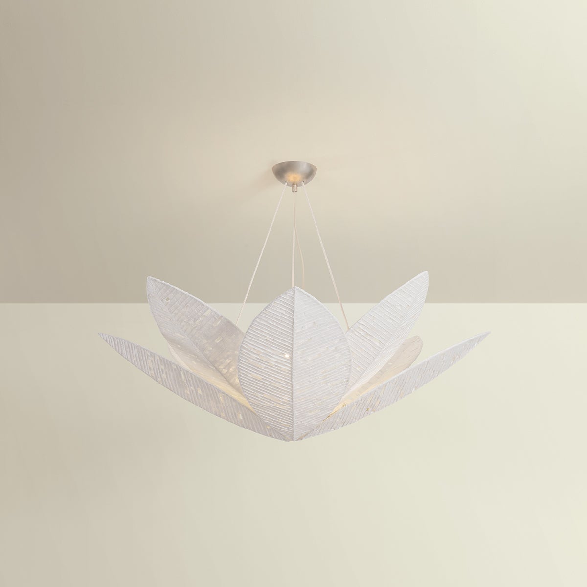Azores Chandelier 40" shown from the front to reveal the frame, arms, and shade detail.