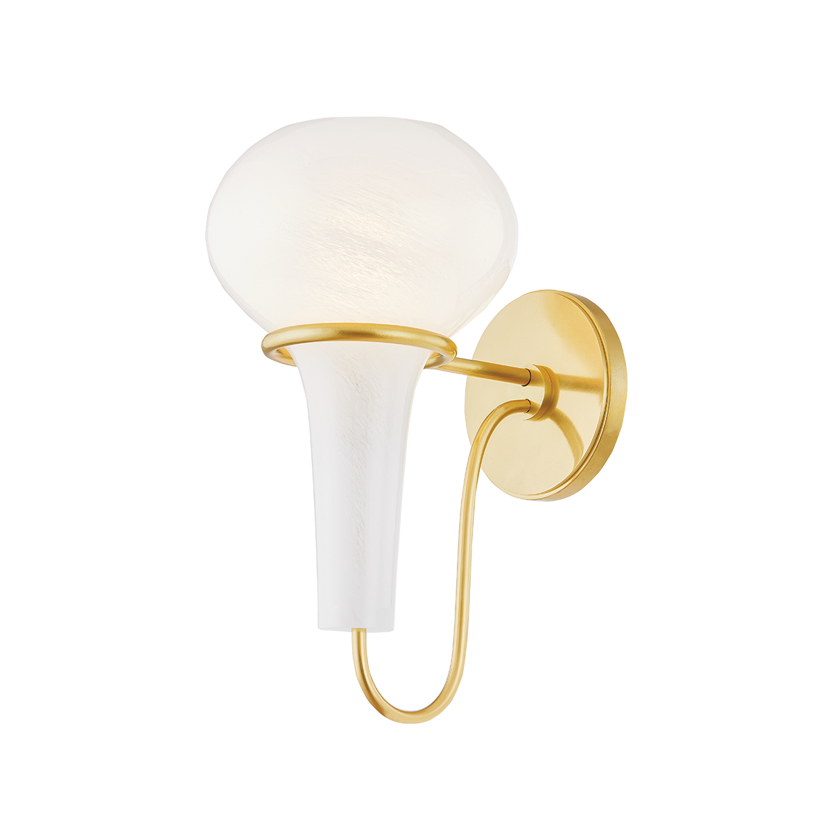 Adams Corner Wall Sconce in aged brass — a Hudson Valley wall sconce for bathrooms, hallways, and living rooms at Laurie Yapp Home.