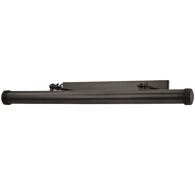 Ridgewood Picture Light 30" in dark bronze shown from a second angle to highlight the arm curve and shade proportion.