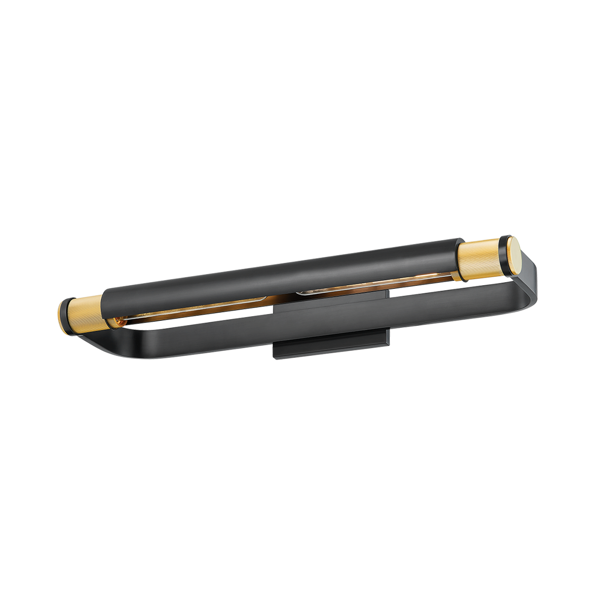 Elm Park Picture Light 24" in aged brass shown from a second angle to highlight the arm curve and shade proportion.