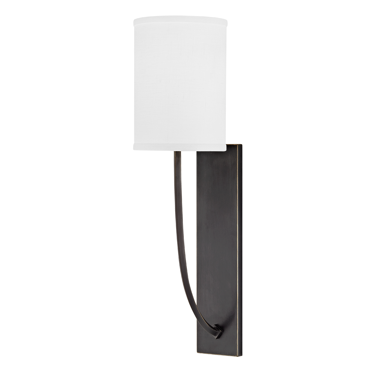 Colton Wall Sconce 4.5" in bronze shown from a second angle to highlight the arm curve and shade silhouette.