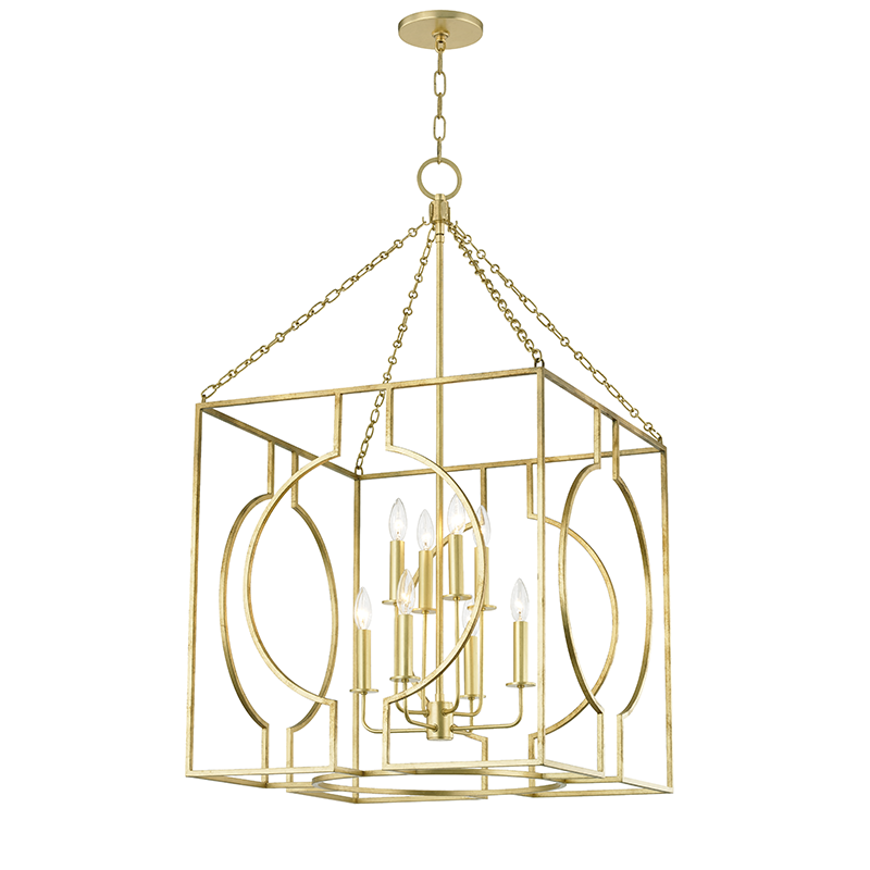 Octavio Lantern 24" shown from a second angle to highlight the frame and glass panel detail.