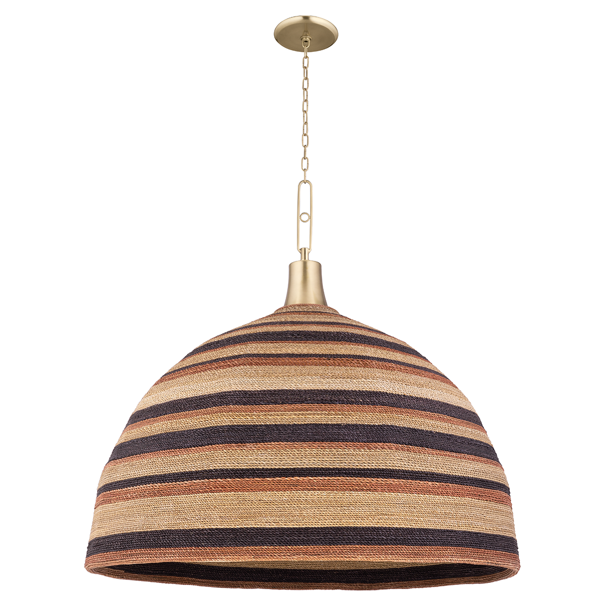 Lido Beach Chandelier 40" in aged brass — a Hudson Valley chandelier for dining rooms, entries, and living rooms at Laurie Yapp Home.