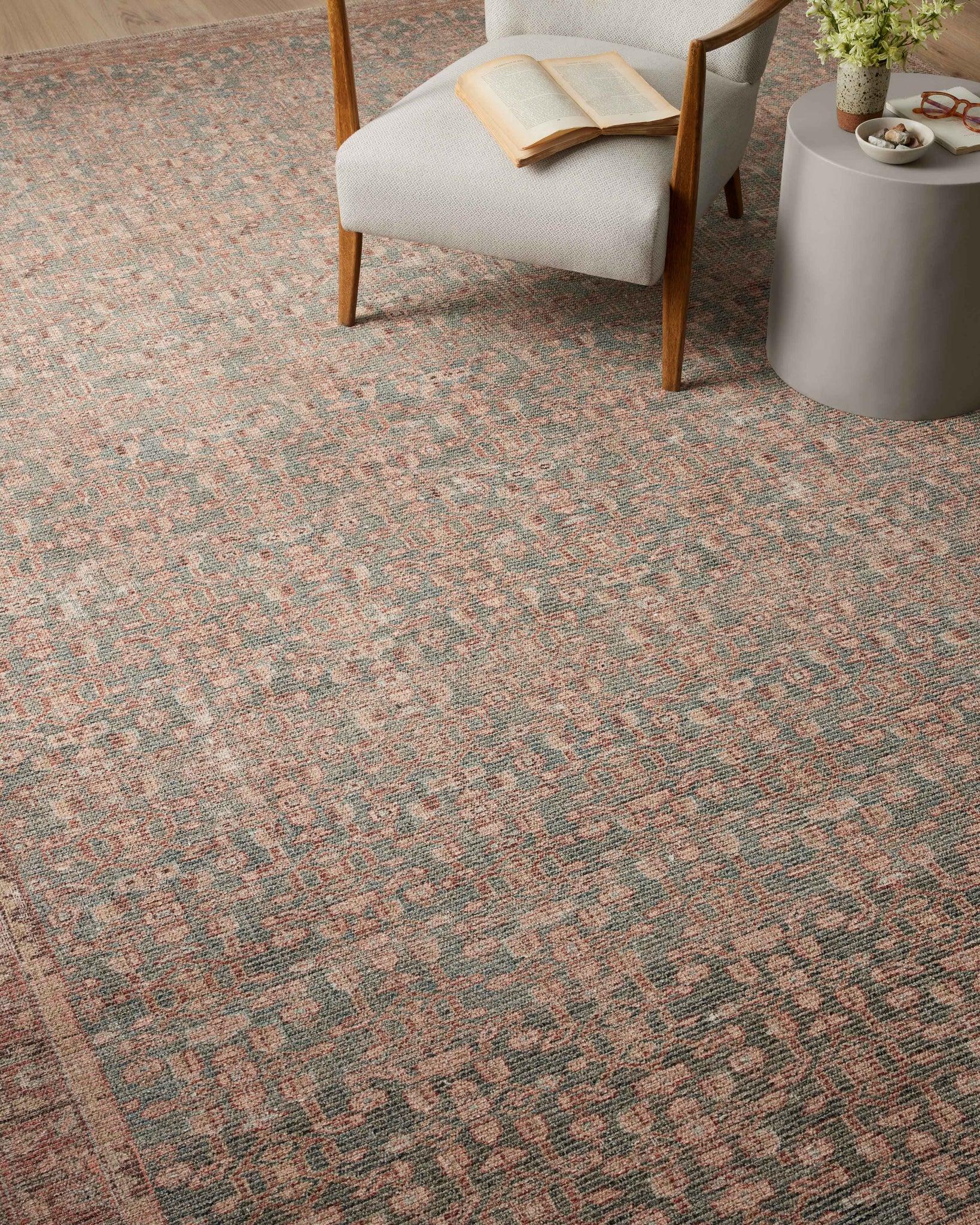 Aubrey Blue / Terracotta shown from another angle.