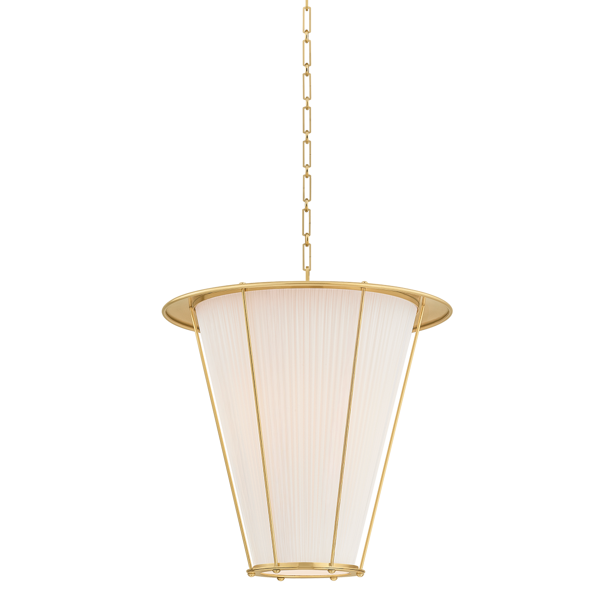 Ellsworth Lantern 22" in aged brass — a Hudson Valley lantern for entries, foyers, and covered porches at Laurie Yapp Home.