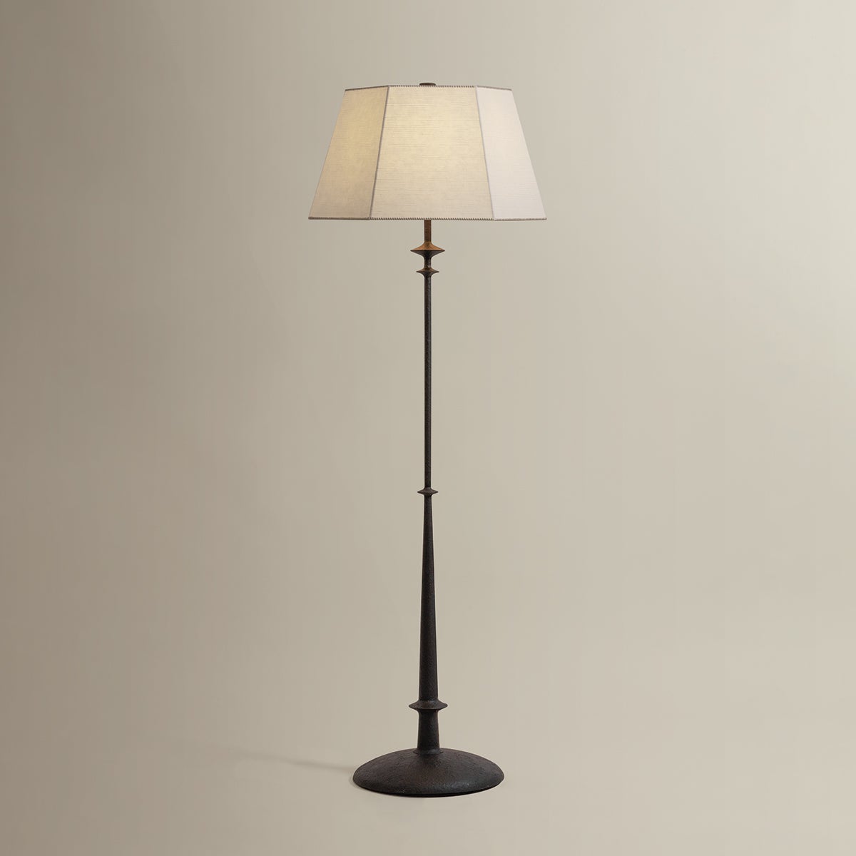 Celmins Floor Lamp shown from a second angle to highlight the stem, base, and shade proportions.