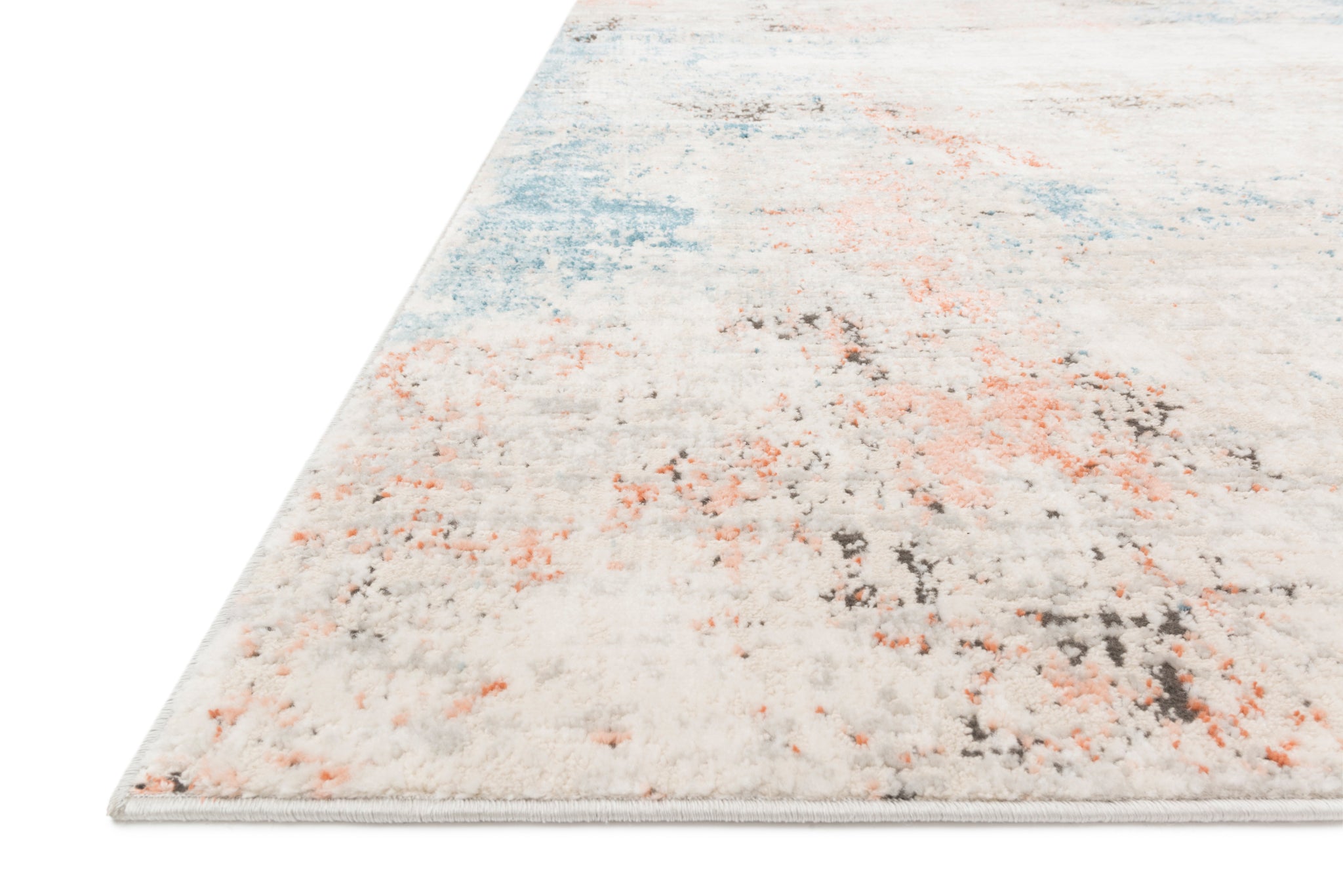 Side view of the Alchemy Ivory / Multi rug.