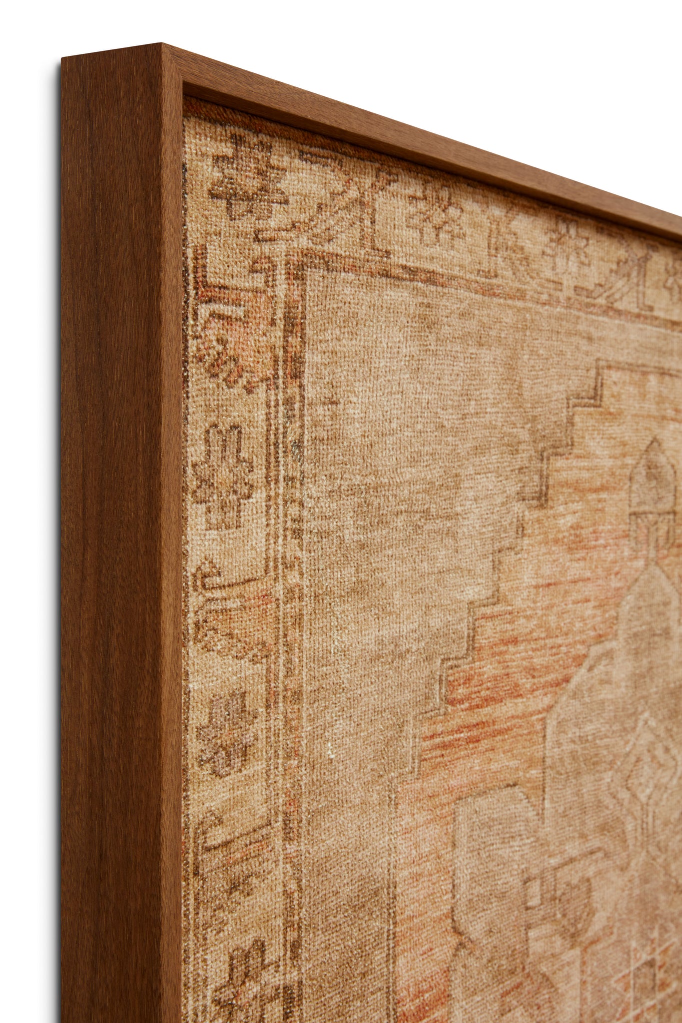 Barcelona Gold / Brown Rug Art shown from another angle.