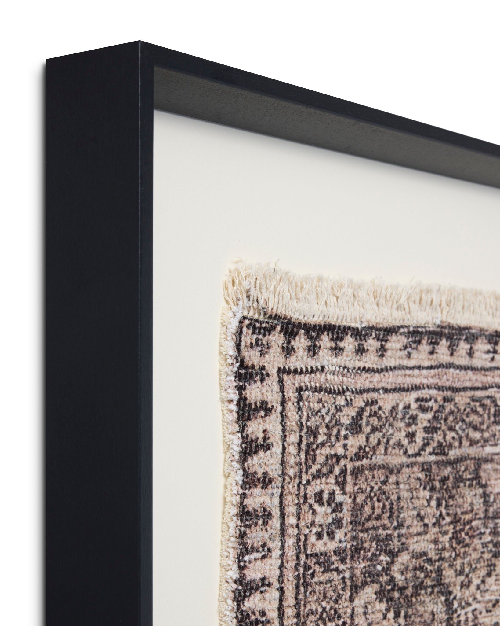 Persepolis Brown / Black Rug Art shown from another angle.