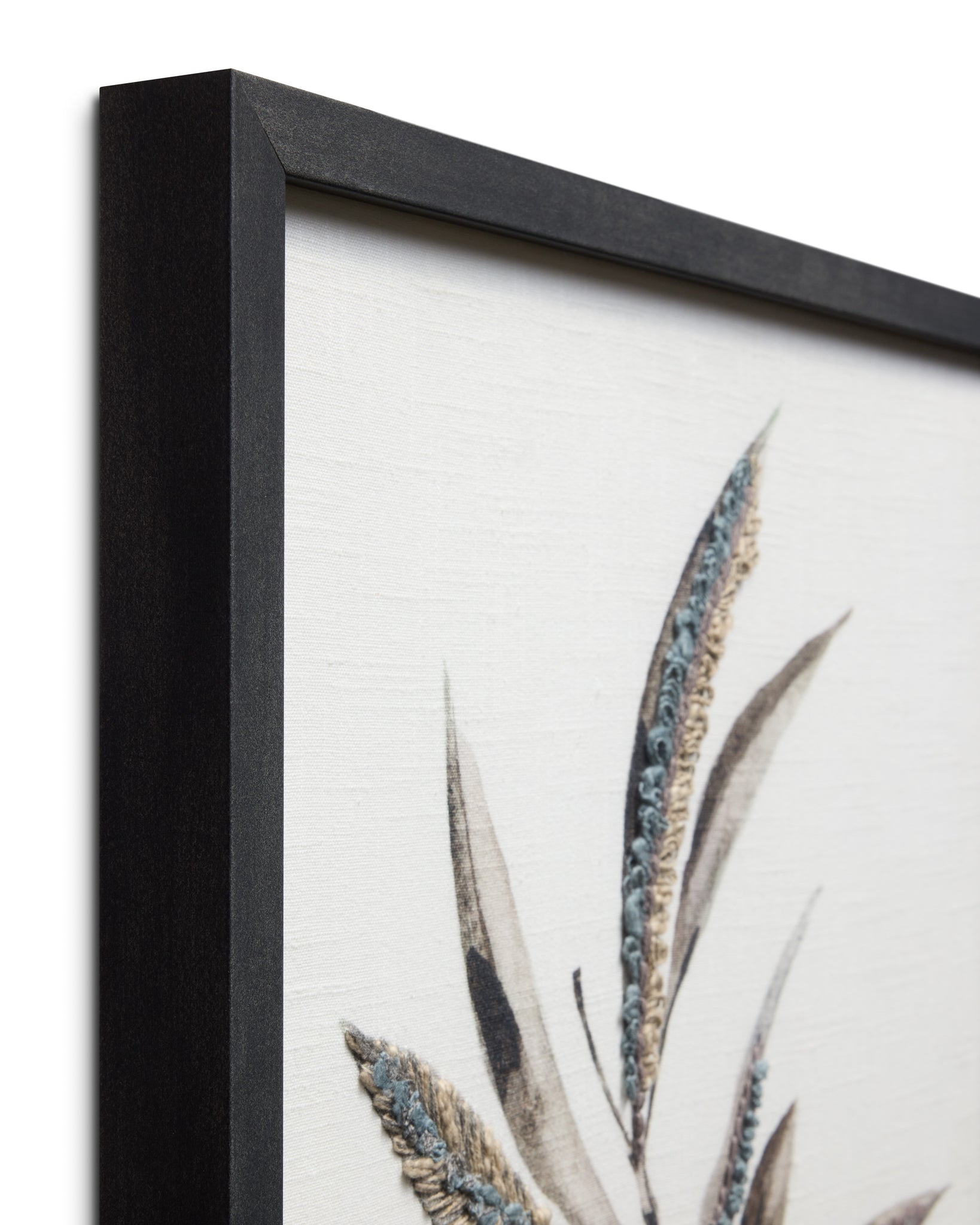Tuscan Branches Dk. Grey Rug Art shown from another angle.