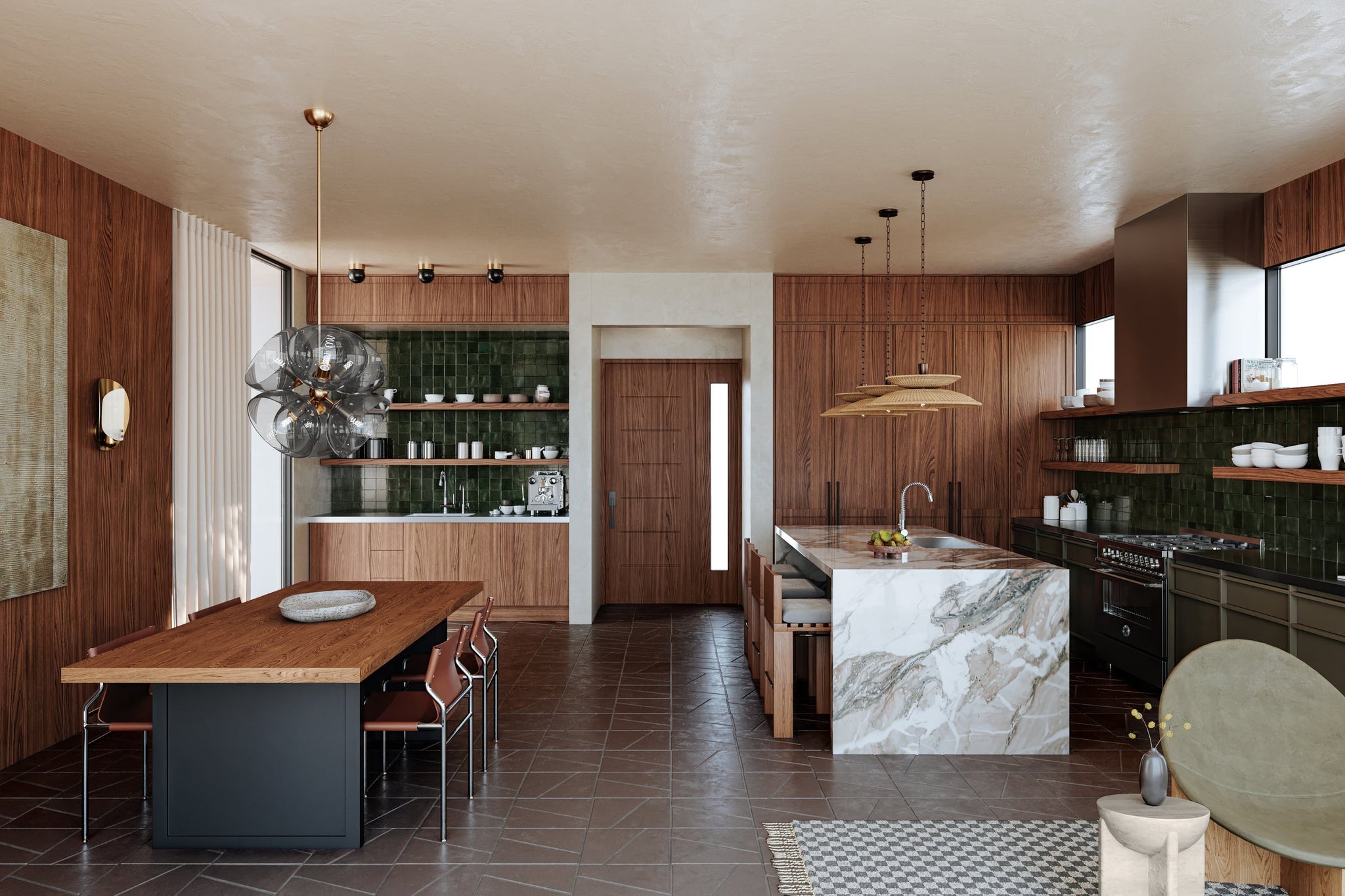 Salix Chandelier 22.25" styled in an elegant dining room for warm, layered light at Laurie Yapp Home.