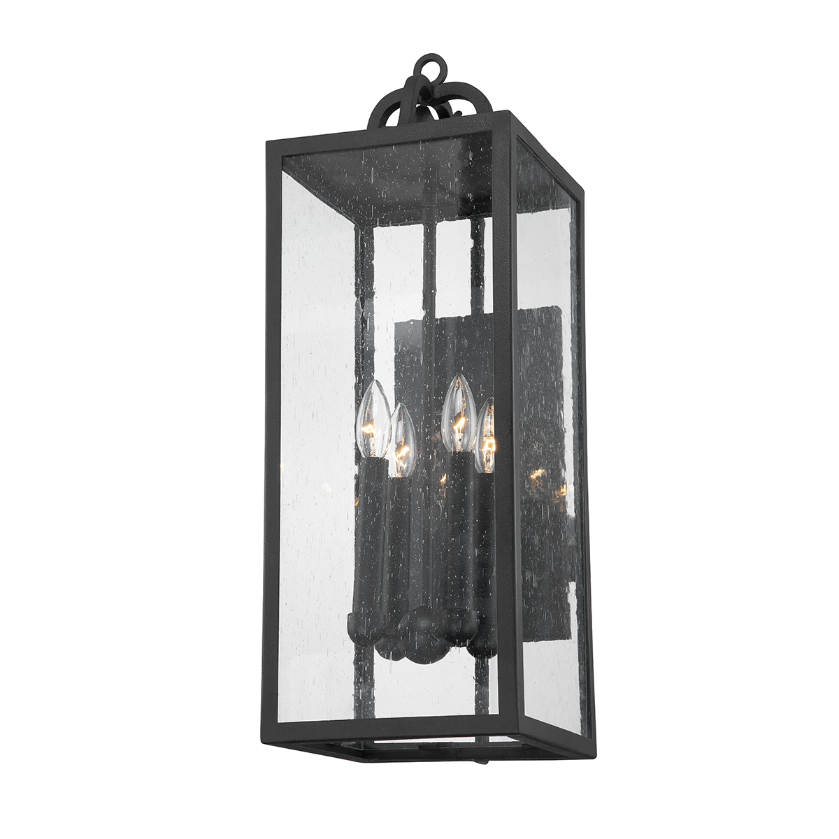 Caiden Exterior Wall Sconce 9" — a Troy wall sconce for bathrooms, hallways, and living rooms at Laurie Yapp Home.