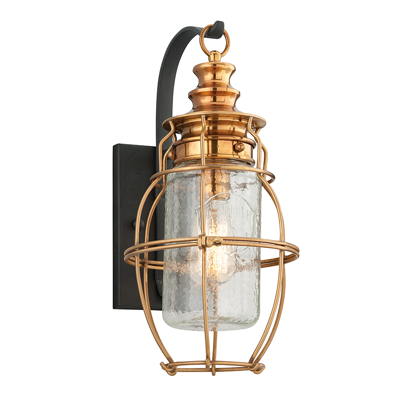 Little Harbor Exterior Wall Sconce — a Troy wall sconce for bathrooms, hallways, and living rooms at Laurie Yapp Home.