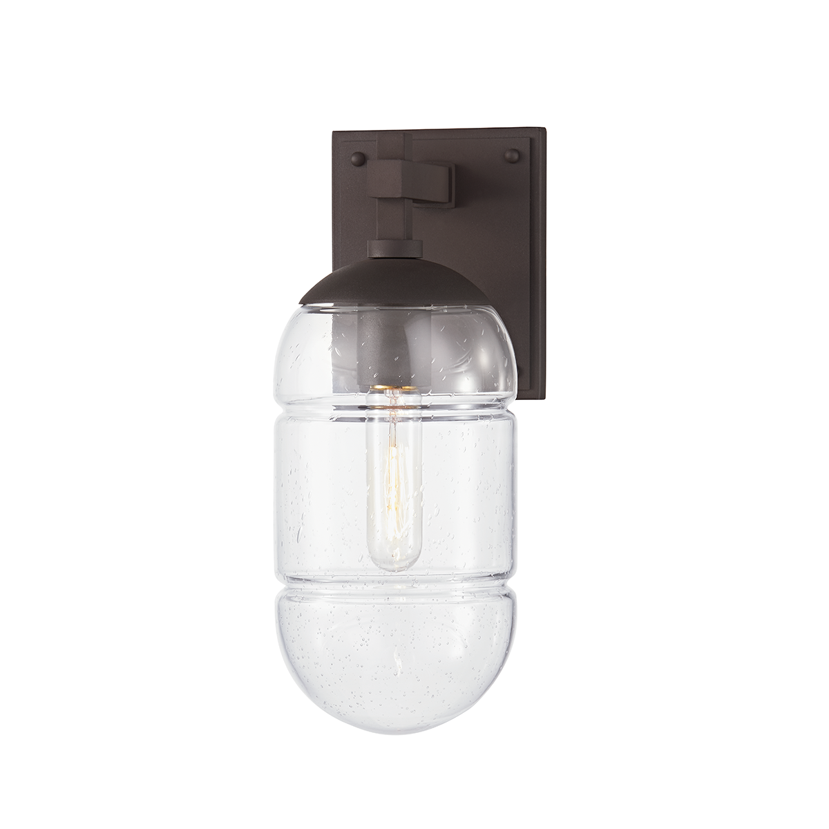 Poston Exterior Wall Sconce 5" — a Troy wall sconce for bathrooms, hallways, and living rooms at Laurie Yapp Home.