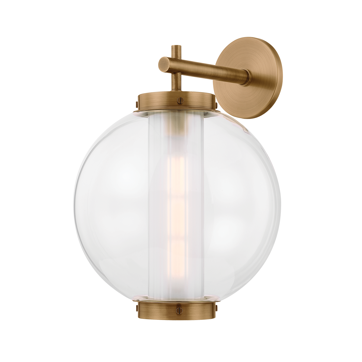 Marco Exterior Wall Sconce 13" shown from a second angle to highlight the arm curve and shade silhouette.