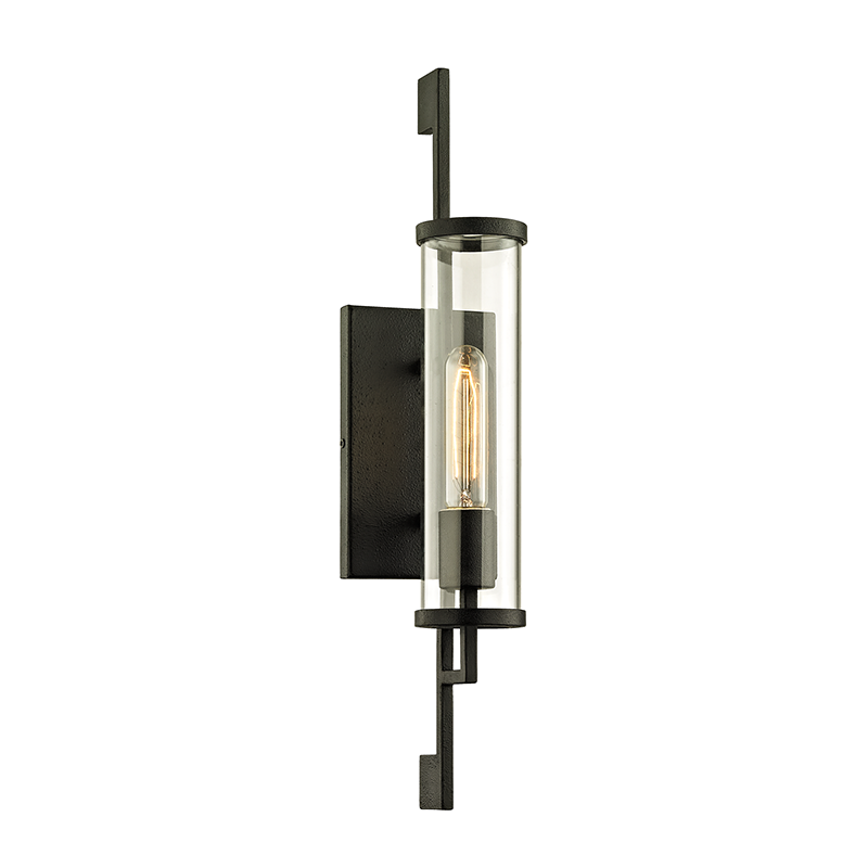 Park Slope Exterior Wall Sconce 4.5" x 21" — a Troy wall sconce for bathrooms, hallways, and living rooms at Laurie Yapp Home.