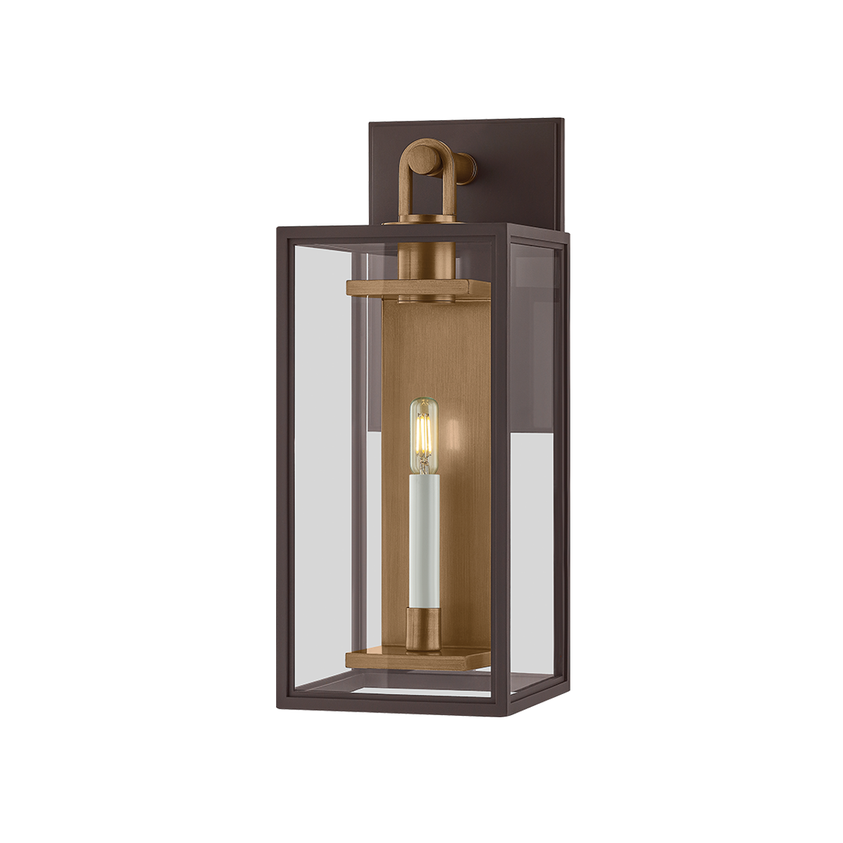 Arnold Exterior Wall Sconce 8" — a Troy wall sconce for bathrooms, hallways, and living rooms at Laurie Yapp Home.