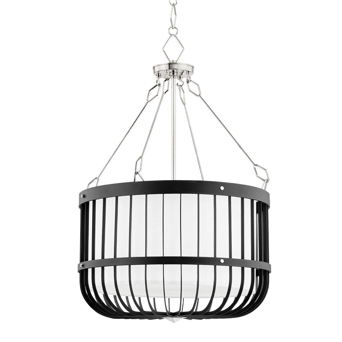 Landon Lantern in polished nickel — a Hudson Valley lantern for entries, foyers, and covered porches at Laurie Yapp Home.