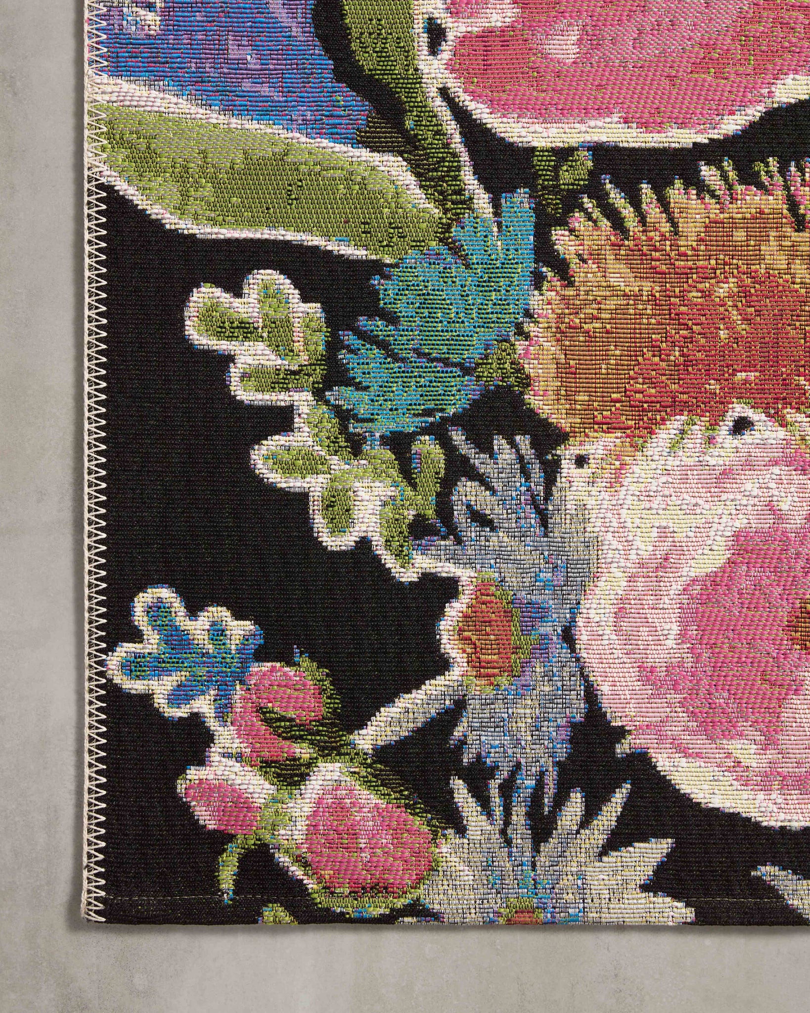 Botanical Black / Multi styled in a living room at Laurie Yapp Home.