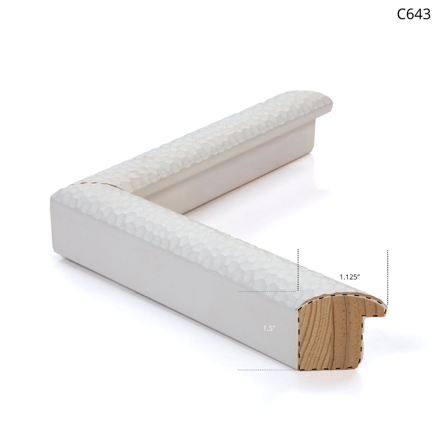 Textured white frame with a honeycomb pattern, showcasing a modern design suitable for artwork.