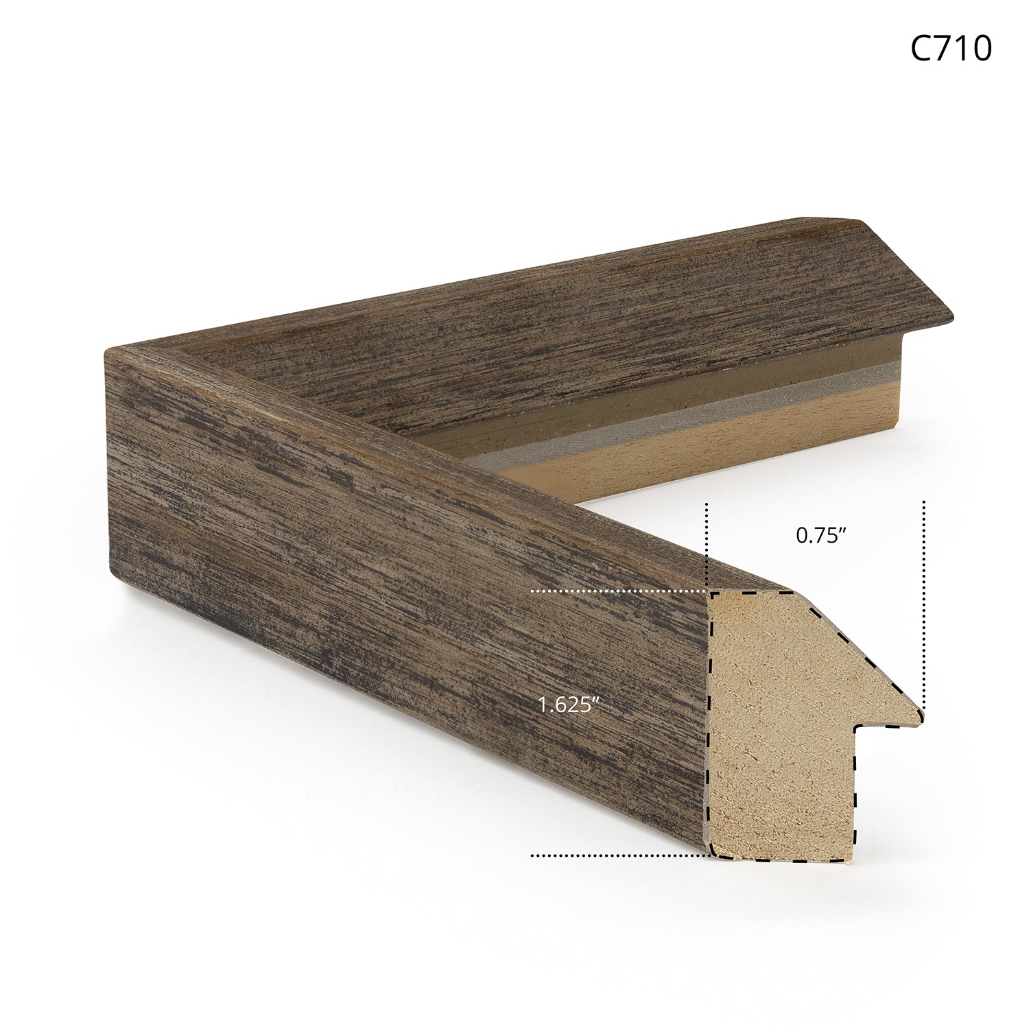 Framed wall art corner showcasing a dark wood finish with a unique design.