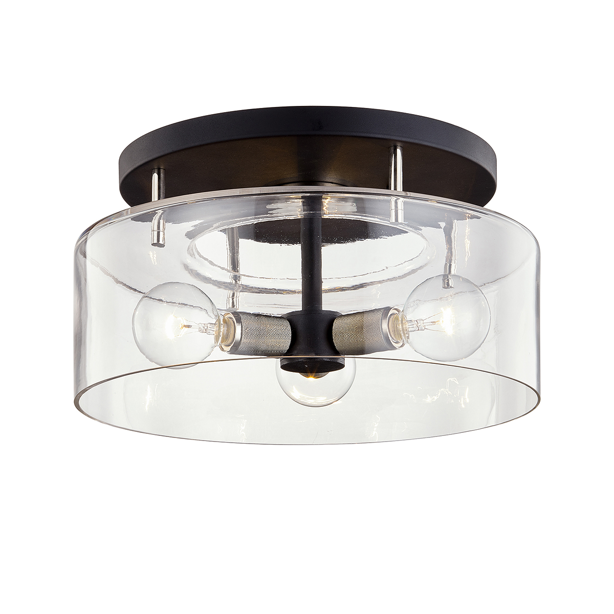Bergamot Station Semi Flush 17" x 8.75" — a Troy semi flush for hallways, bedrooms, and entryways at Laurie Yapp Home.
