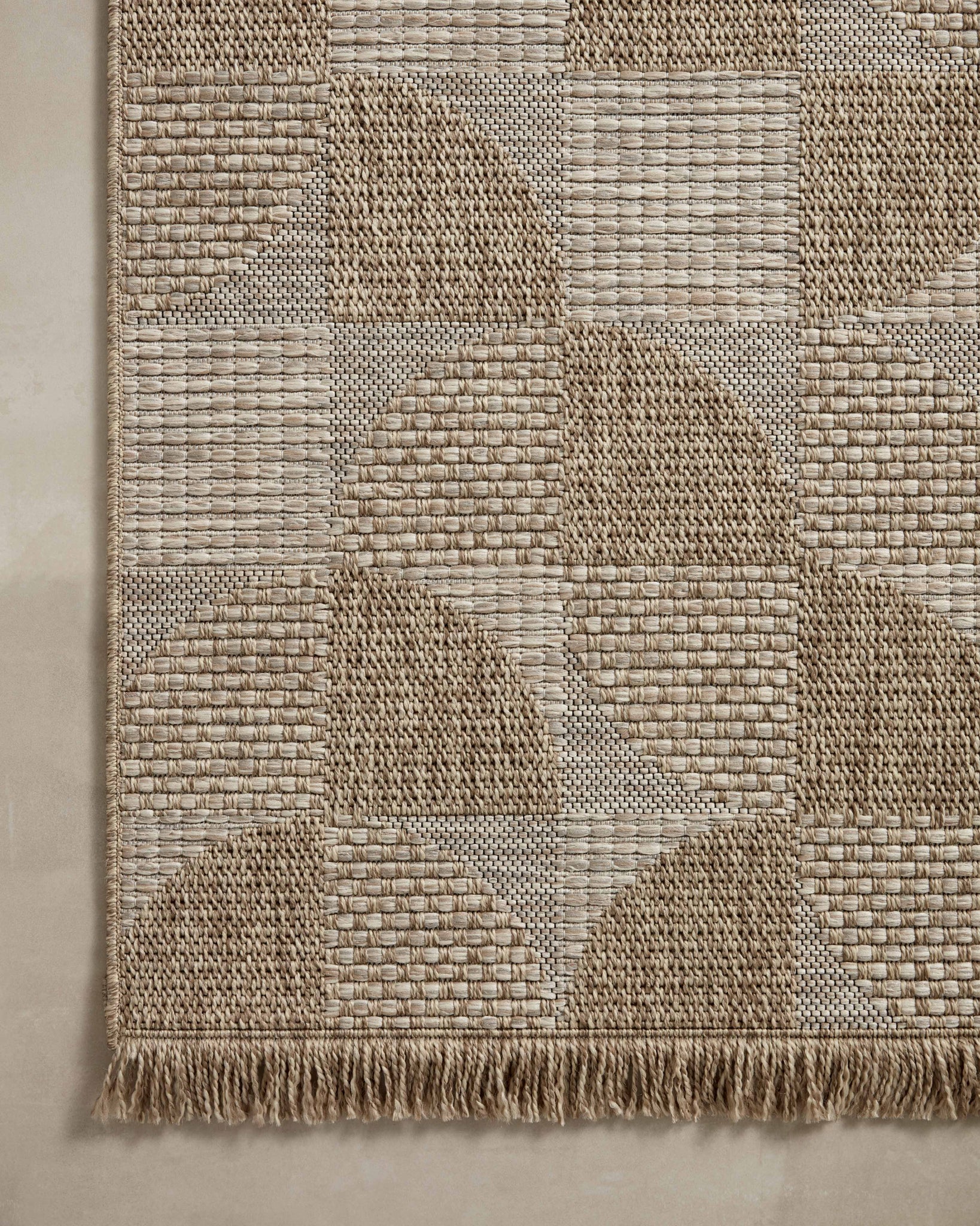 Close-up detail of the Dawn Natural (Pattern 8) showing its pile and weave.