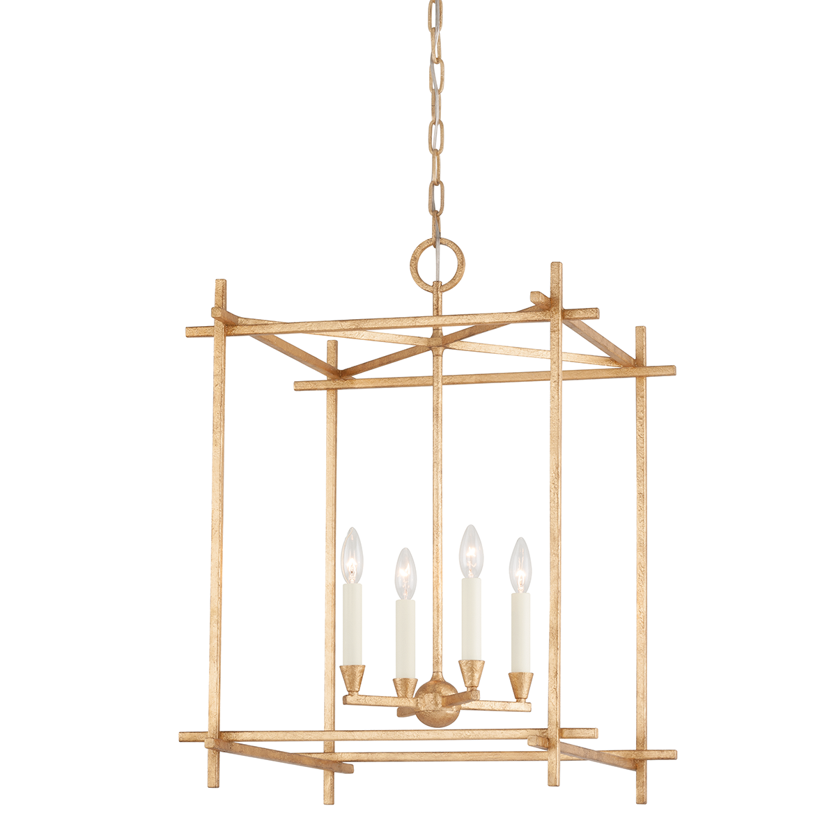 Huck Lantern 22" shown from a second angle to highlight the frame and glass panel detail.