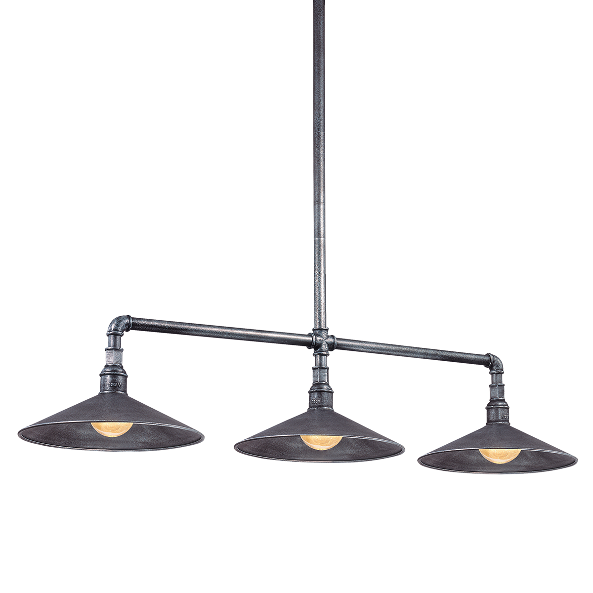Toledo Linear — a Troy linear for dining rooms, kitchen islands, and long consoles at Laurie Yapp Home.