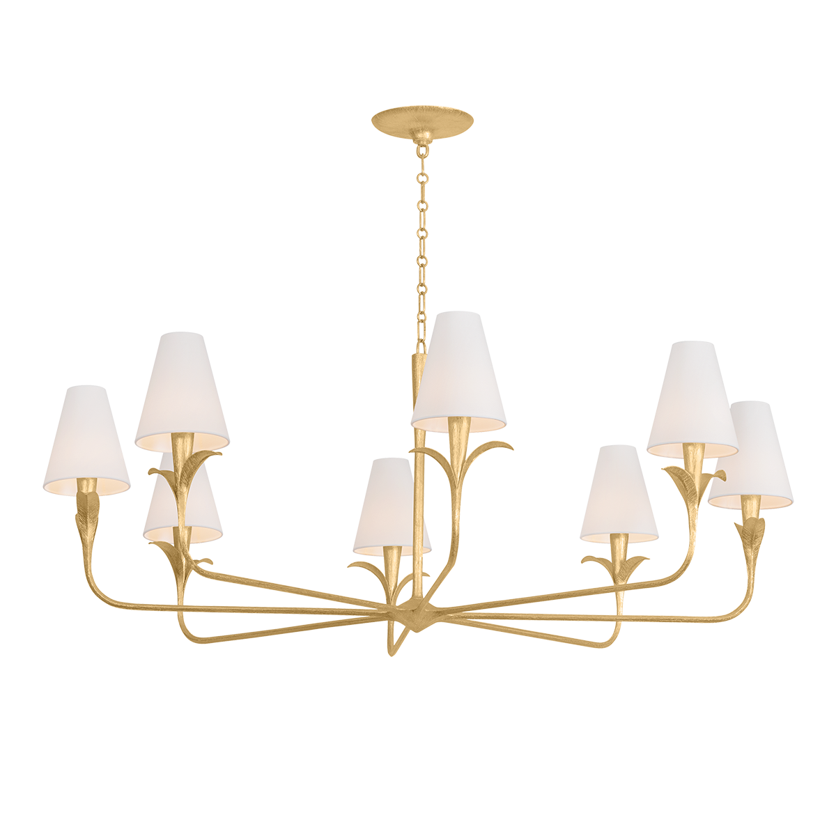 Quill Chandelier 57.5" — a Troy chandelier for dining rooms, entries, and living rooms at Laurie Yapp Home.