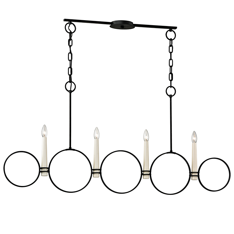 Juliette Linear — a Troy linear for dining rooms, kitchen islands, and long consoles at Laurie Yapp Home.