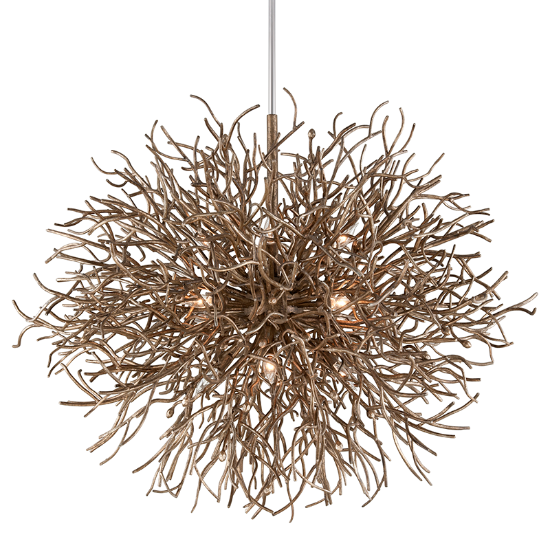 Sierra Chandelier 50" — a Troy chandelier for dining rooms, entries, and living rooms at Laurie Yapp Home.