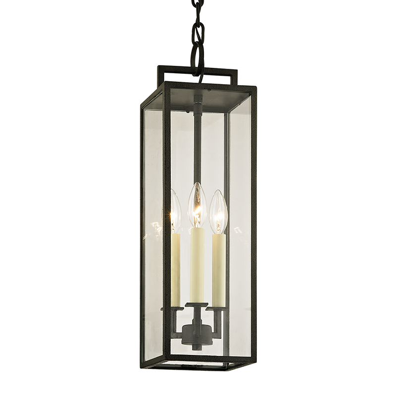 Beckham Exterior Lantern 6" x 21.25" — a Troy lantern for entries, foyers, and covered porches at Laurie Yapp Home.