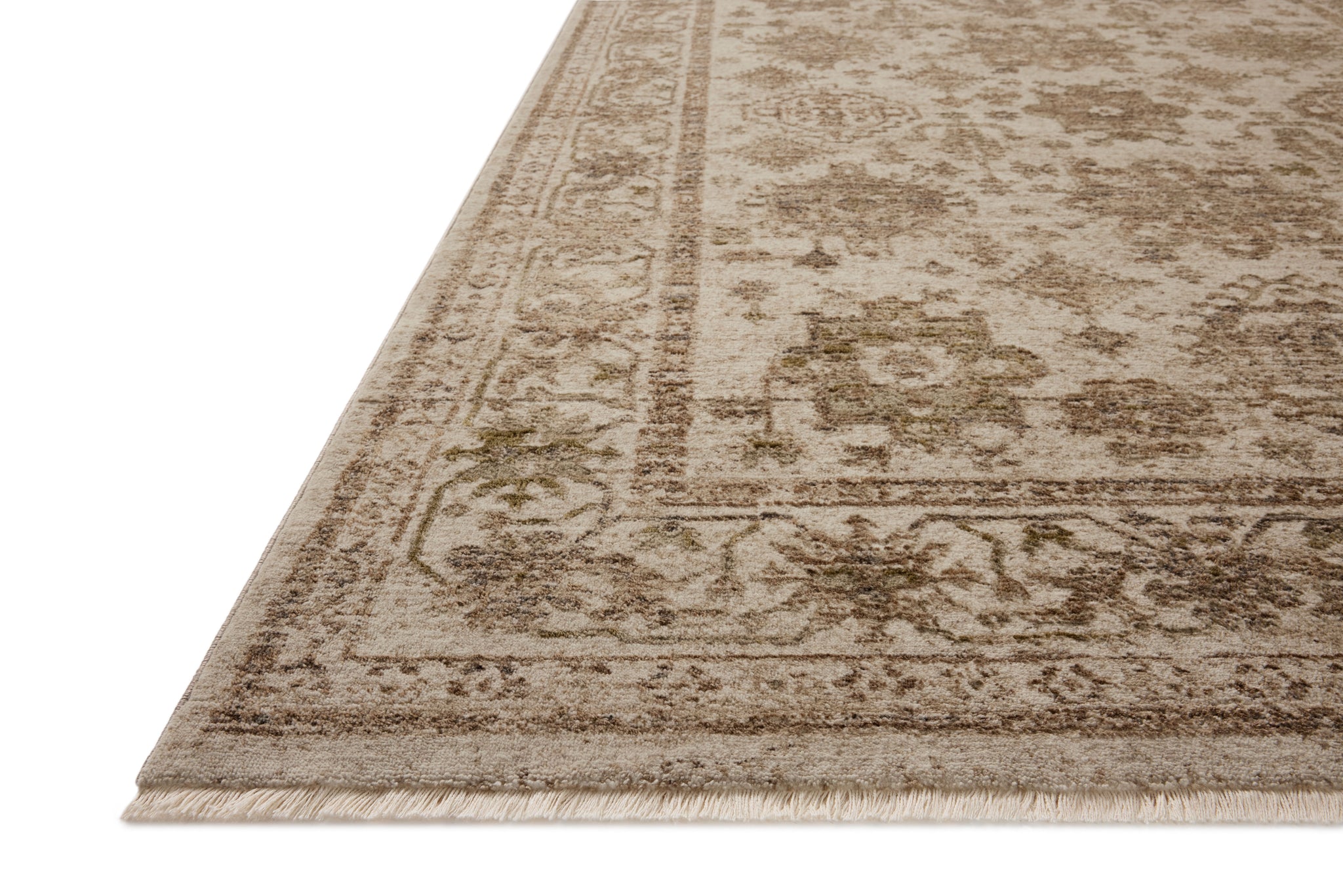 Haywood Ivory / Taupe shown from a different angle to reveal its pattern.