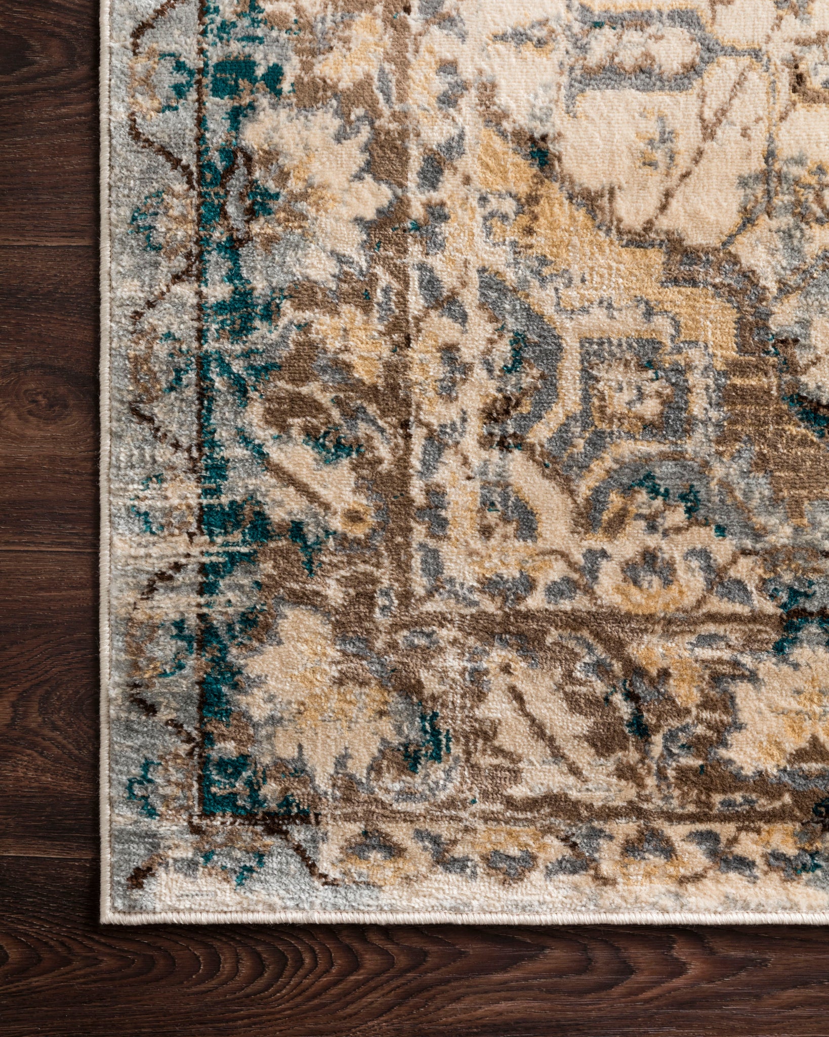 Isadora Oatmeal / Bark styled in a living room at Laurie Yapp Home.