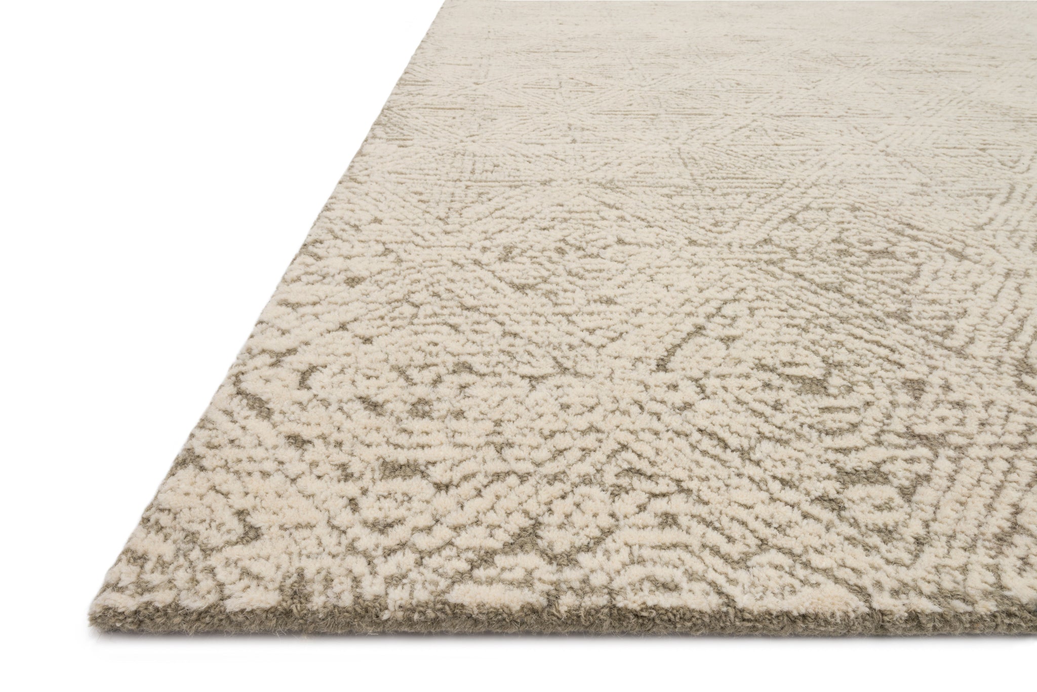 Side view of the Kopa Taupe / Ivory rug.