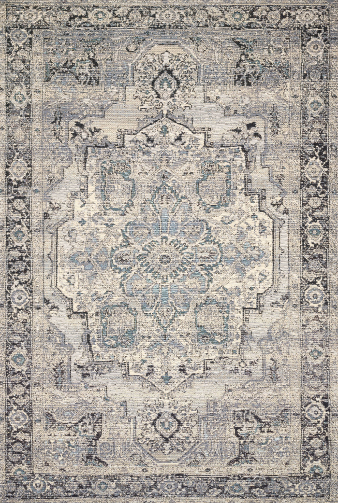 Mika Grey / Blue — a Loloi rug at Laurie Yapp Home.