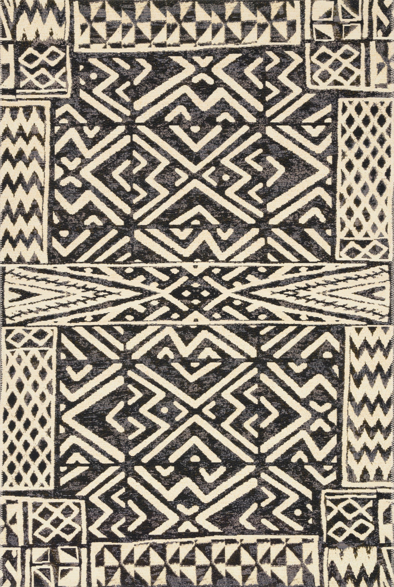 Mika Ivory / Black — a Loloi rug at Laurie Yapp Home.
